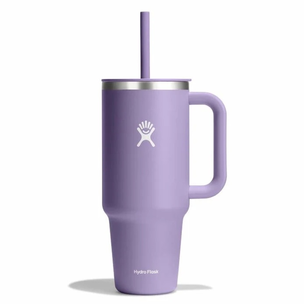 Hydro Flask Purple Travel Tumbler with Straw 40 oz